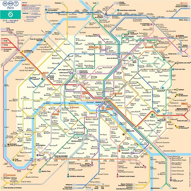 Metro kort Paris